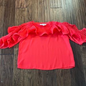 A Calin cold shoulder red blouse size small
